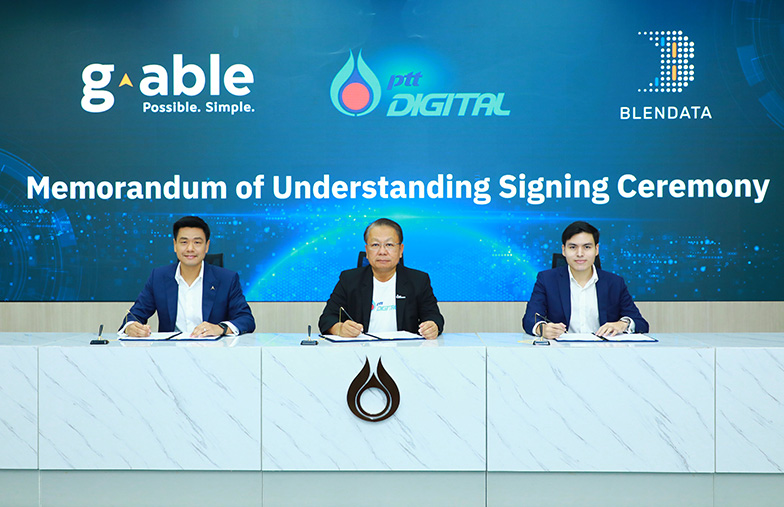 Three tech leaders, PTT Digital, G-Able, and Blendata, join forces in creating Big Data opportunities to strengthen PTT Group